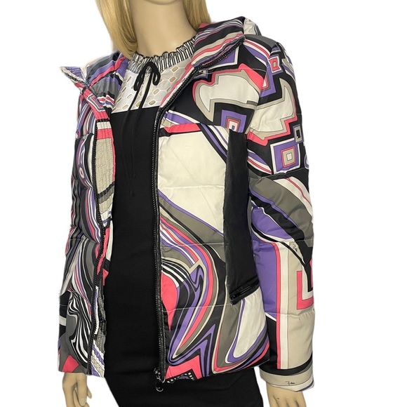 Emilio Pucci Women's Pink and Purple Signature Puffer Jacket vintage - Picture 10 of 15